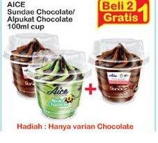 Promo Harga AICE Sundae Alpukat Chocolate, Chocolate 100 ml - Indomaret