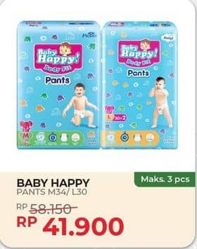 Promo Harga Baby Happy Body Fit Pants M34, L30 30 pcs - Yogya