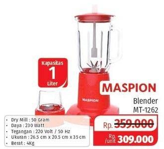 Promo Harga MASPION Blender MT 1262  - Lotte Grosir