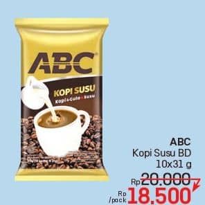 Promo Harga ABC Kopi Susu per 10 sachet 31 gr - LotteMart