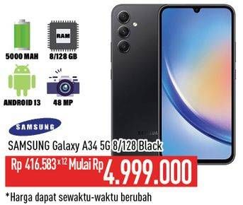 Promo Harga Samsung Galaxy A34 5G 8 GB + 128 GB 1 pcs - Hypermart