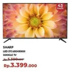 Promo Harga Sharp 2TC43GH3000I 43 Inch 2K Google TV  - Yogya