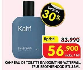Promo Harga Kahf Eau De Toilette Invigorating Waterfall, True Brotherhood 35 ml - Superindo