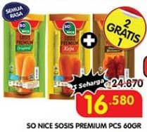 Promo Harga So Nice Sosis Siap Makan Premium All Variants 60 gr - Superindo