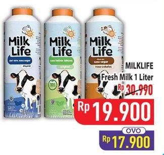 Promo Harga Milk Life Fresh Milk 1000 ml - Hypermart