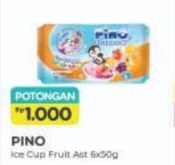 Promo Harga Pino Ice Cup per 6 pcs 65 gr - Alfamart