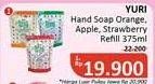 Promo Harga Yuri Hand Soap Orange, Apple, Strawberry 375 ml - Alfamidi