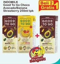 Promo Harga INDOMILK Good To Go Choco Avocado, Banana Strawberry 250 ml - Indomaret