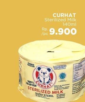 Promo Harga Curhat Susu Steril 140 ml - LotteMart