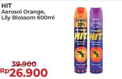 Promo Harga HIT Aerosol Orange, Lilly Blossom 600 ml - Alfamart