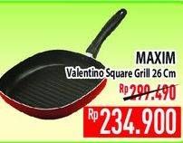 Promo Harga MAXIM Valentino Square Grill 26 Cm  - Hypermart