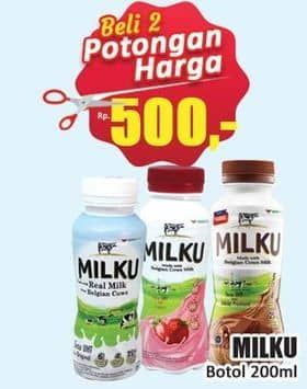 Promo Harga Milku Susu UHT 200 ml - Hari Hari