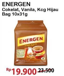 Promo Harga Energen Cereal Instant Chocolate, Vanilla, Kacang Hijau per 10 sachet 30 gr - Alfamart