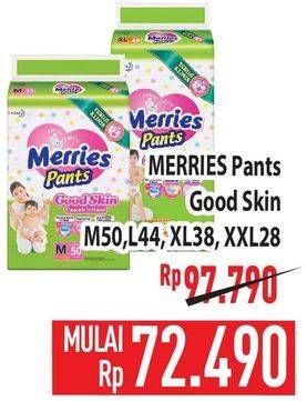 Promo Harga Merries Pants Good Skin L44, M50, XXL28, XL38 28 pcs - Hypermart