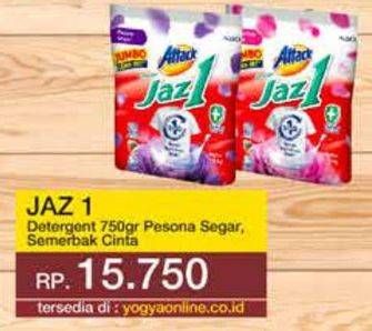 Promo Harga Attack Jaz1 Detergent Powder Semerbak Cinta, Pesona Segar 750 gr - Yogya