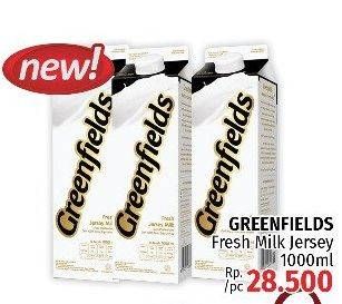Promo Harga GREENFIELDS Fresh Milk Jersey 1000 ml - LotteMart