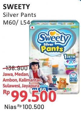 Promo Harga Sweety Silver Pants M60, L54 54 pcs - Alfamidi