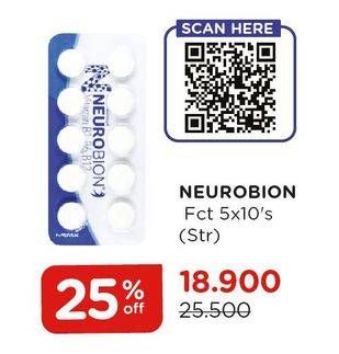 Promo Harga NEUROBION Vitamin Neurotropik Putih per 5 sachet 10 pcs - Watsons