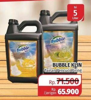 Promo Harga BUBBLE KLIN Liquid Detergent 5 ltr - Lotte Grosir