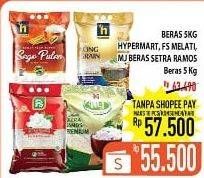 Promo Harga HYPERMART Beras / FS Melati / MJ Setra Ramos 5kg  - Hypermart