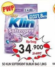 Promo Harga So Klin Softergent 1800 gr - Superindo