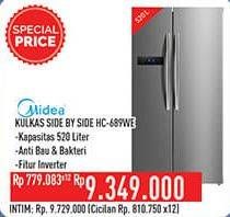 Promo Harga MIDEA HC-689 | Refrigerator Side by Side 525000 ml - Hypermart