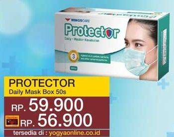 Promo Harga WINGS CARE Protector Daily Masker Kesehatan 50 pcs - Yogya
