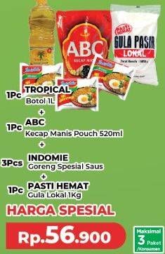 Tropical Minyak Goreng + ABC Kecap Manis + Indomie Mi Goreng + Pasti Hemat Gula Pasir Lokal