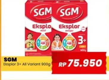 Promo Harga SGM Eksplor 3+ Susu Pertumbuhan All Variants 900 gr - Yogya