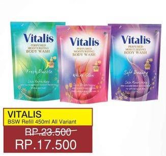Promo Harga VITALIS Body Wash All Variants 450 ml - Yogya