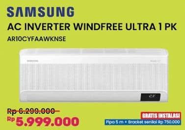 Promo Harga Samsung AR10CYFAAWKNSE | AC Inverter Windfree Ultra 1 PK  - COURTS