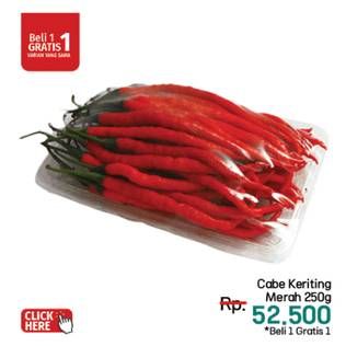 Promo Harga Cabe Merah Keriting per 250 gr - LotteMart