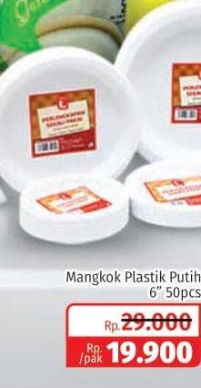 Promo Harga CHOICE L Mangkok Plastik 50 pcs - Lotte Grosir