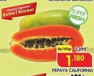 Promo Harga Pepaya California per 100 gr - Superindo