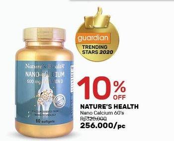 Promo Harga NATURES HEALTH Nano Calcium 60 pcs - Guardian