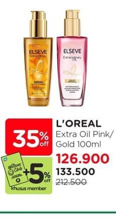 Promo Harga Loreal Elseve Extraordinary Oil Gold, Pink 100 ml - Watsons