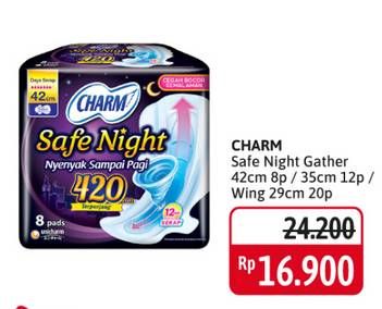 Promo Harga Charm Safe Night Wing 35cm, Wing 29cm, Gathers 42cm 8 pcs - Alfamidi