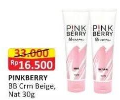 Promo Harga PINKBERRY BB Cream Natural, Beige 30 gr - Alfamart