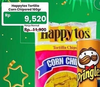 Promo Harga Happy Tos Tortilla Chips Merah 160 gr - Carrefour