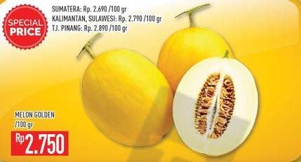 Promo Harga Melon Golden per 100 gr - Hypermart