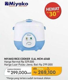 Promo Harga Miyako MCM-606 B Magic Com  - Carrefour