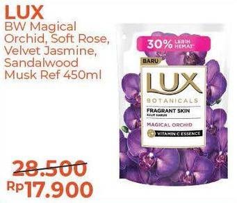 Promo Harga LUX Botanicals Body Wash Magical Orchid, Soft Rose, Velvet Jasmine, Sandalwood Musk 450 ml - Alfamart