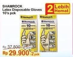 Promo Harga SHAMROCK Latex Gloves 10 pcs - Indomaret