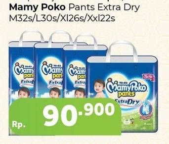 Promo Harga Mamy Poko Pants Extra Dry M32, L30, XL26, XXL22  - Carrefour