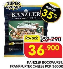 Promo Harga Kanzler Bockwurst, Frankfurter Cheese 360gr  - Superindo