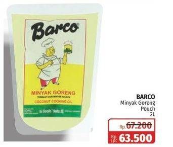 Promo Harga BARCO Minyak Goreng Kelapa 2000 ml - Lotte Grosir