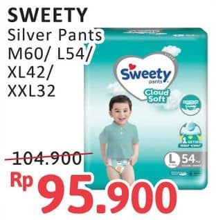 Promo Harga Sweety Silver Pants M60, L54, XL42, XXL32 32 pcs - Alfamidi