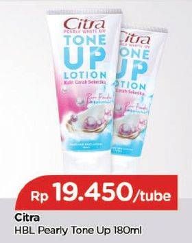Promo Harga CITRA Tone Up Pearly White Body Lotion 180 ml - TIP TOP