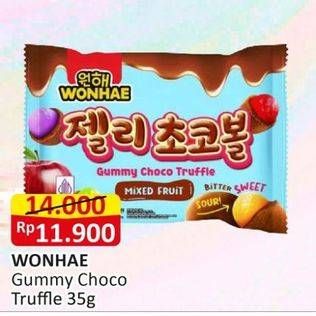 Promo Harga Wonhae Gummy Choco Truffle Mixed Fruit 35 gr - Alfamart