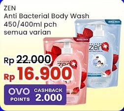 Promo Harga ZEN Anti Bacterial Body Wash All Variants 400 ml - Indomaret